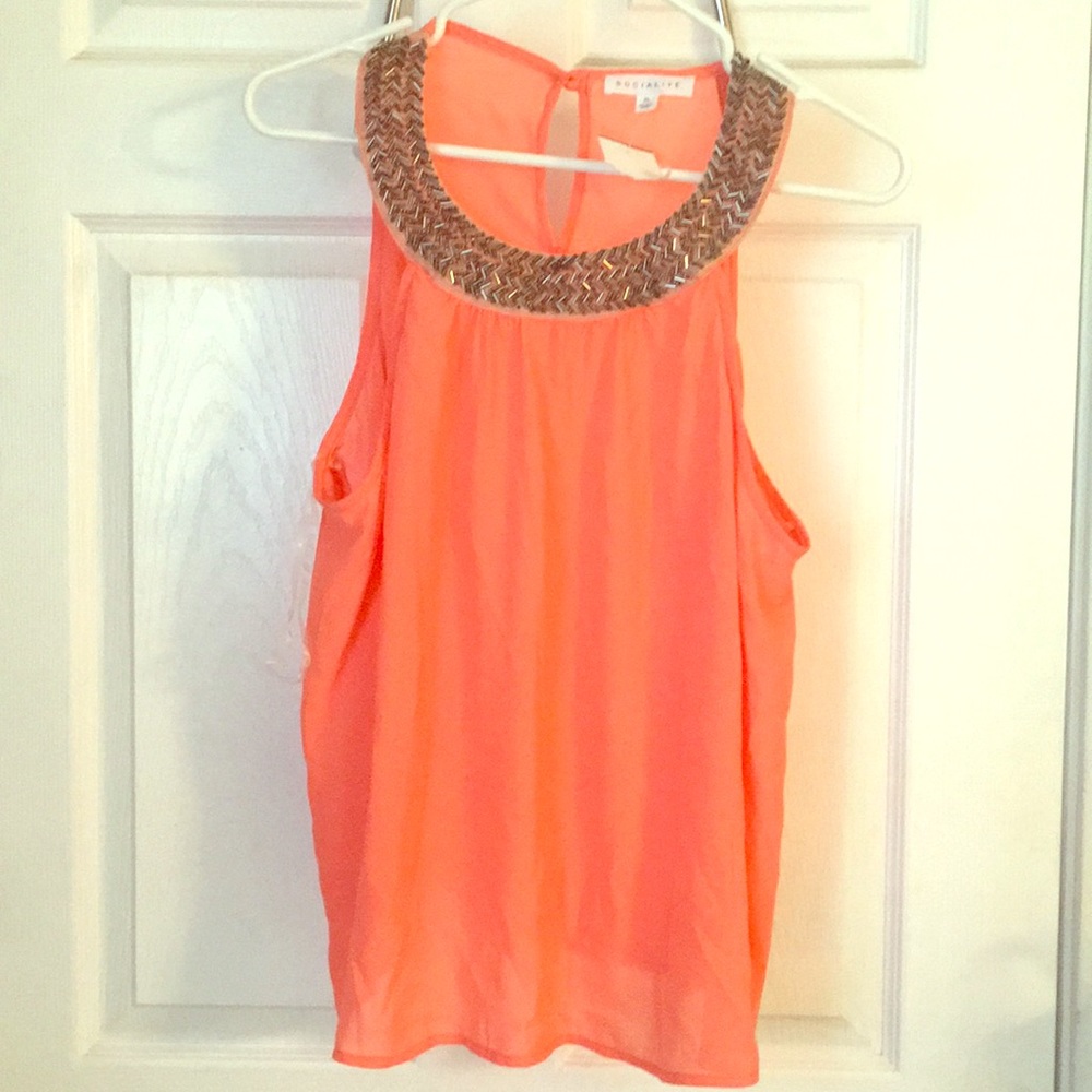 Beautiful peach embellished top